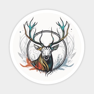 Graffiti Paint Stag Creative Inspiration Magnet